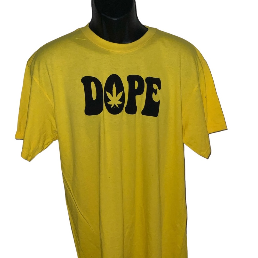 Dope 3D puff yellow tee